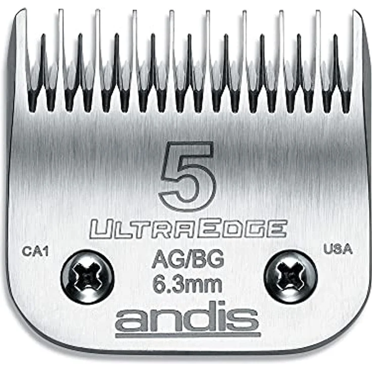 Andis Köpfe Stahl ANDIS HEAD Nº5 CUT, verchromte Klingen für Rasierer, 6.3mm Schnittlänge, für Hunde – Bild 1