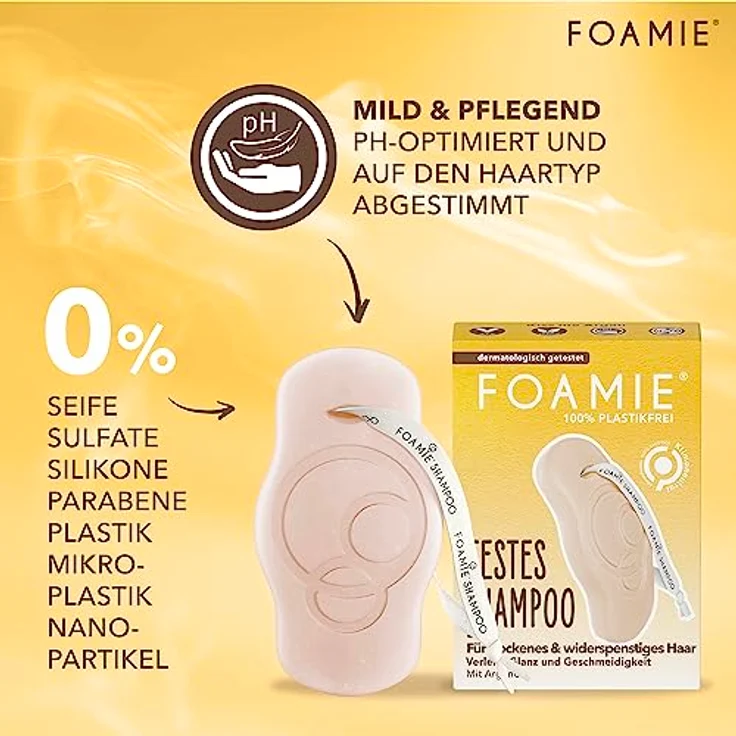 Foamie Festes Shampoo - Kiss Me Argan 80 g – Bild 4