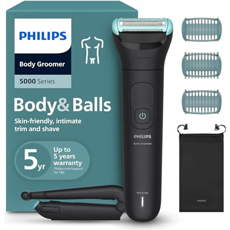 Philips Series 5000 BG5480/15, Trimmer für Herren mit ergonomischer Form, wasserfest und USB-Schnellladung – Bild 2