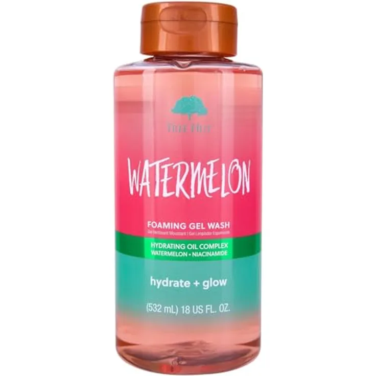 Tree Hut Watermelon Foaming Gel Wash, schäumendes Reinigungsgel mit veganem Kollagen und Niacinamid, 532 ml