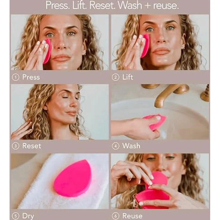 beautyblender The Resetter Blotting Paper, Wiederverwendbares Make-up-Accessoire zur Öl- und Schweißabsorption, Unisex – Bild 7