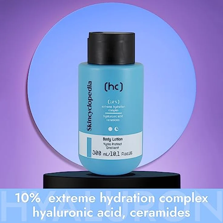 Skincyclopedia Hyaluron Bodylotion, Feuchtigkeitslotion mit Hyaluronsäure und Ceramiden, 300ml, dermatologisch getestet – Bild 2