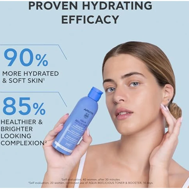 Apivita Aqua Beelicious Hydrating Toner, Tonisierendes Gesichtswasser mit feuchtigkeitsspendender Wirkung, 200 ml – Bild 3