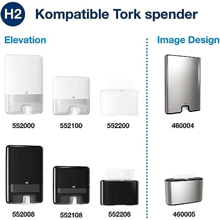 Tork Papierhandtücher Xpress Advanced, 120398, H2, 2-lagig, Interfold-Falz, 21,2 x 25,5cm, 3780 Stück – Bild 5