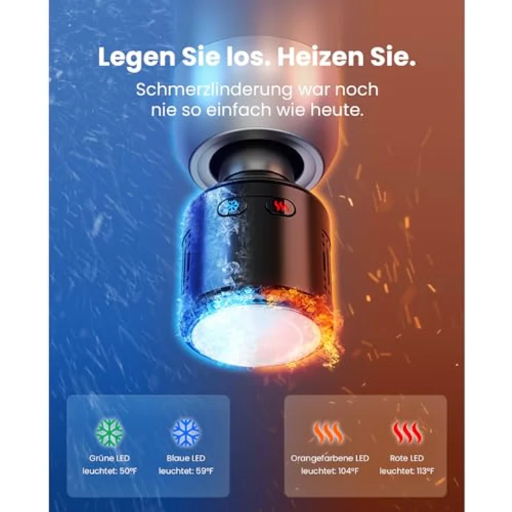 BOB AND BRAD C2 Pro, Massagepistole mit Wärme und Kälte, tragbares Muskelmassagegerät für tiefe Gewebemassage, flüsterleiser Betrieb, USB-C Aufladung, 4 Massageköpfe – Bild 2