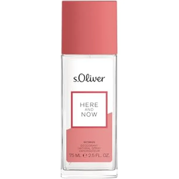 s.Oliver Here And Now Deodorant Spray, Damen-Deodorant mit belebenden Duftnoten, 75 ml