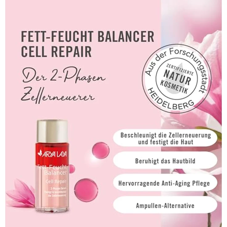 ARYA LAYA Fett-Feucht Balancer Cell Repair Serum, 50 ml – Anti-Aging Effekt, beruhigend, ideal bei Rosacea – Bild 2