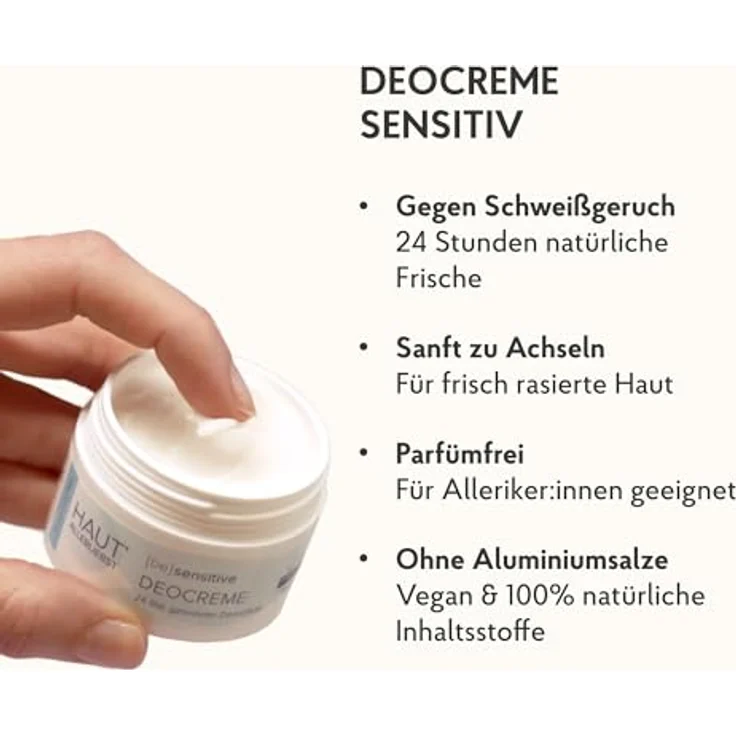 HAKA HAUTALLERLIEBST Deocreme 3er-Set, vegan, ohne Aluminiumsalze, 24h Schutz für sensible Haut, 3 x 30 g – Bild 3