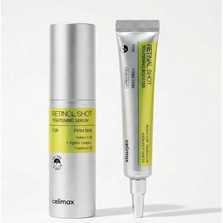 Celimax Vita-A Retinol & Retinal Tightening Duo, 2-teilige Anti-Aging Pflege mit Retinol Serum 30 ml & Retinal Booster 15 ml für straffere Haut und reduzierte Poren