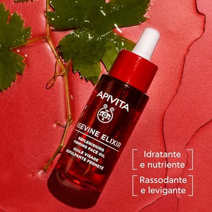 Apivita Beevine Elixir Replenishing Firming Face Oil, 30 ml Gesichtsserum mit Propolis und Traubenkernöl zur Hautfestigung und Regeneration – Bild 2