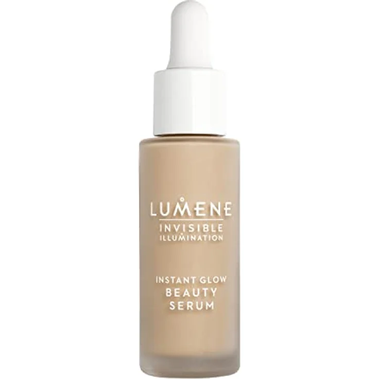 LUMENE Invisible Illumination Glow Beauty Serum Flüssige Foundation, Vegan, Universal Medium 30 ml - Leichte Deckkraft, strahlender Glow, nordische Inhaltsstoffe – Bild 1