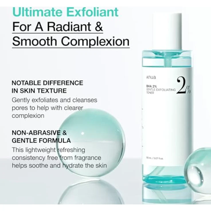 Anua BHA 2% Gentle Exfoliating Toner, sanftes Peeling-Tonikum für problematische Haut und Akne, 150 ml – Bild 3