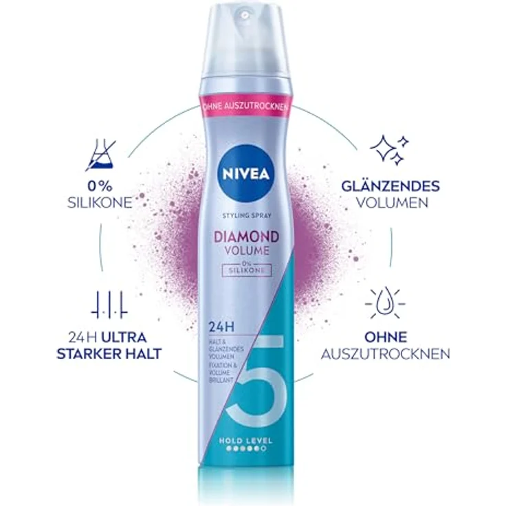 Nivea Haarspray Diamant glanz&Volumen 250 ml – Bild 3