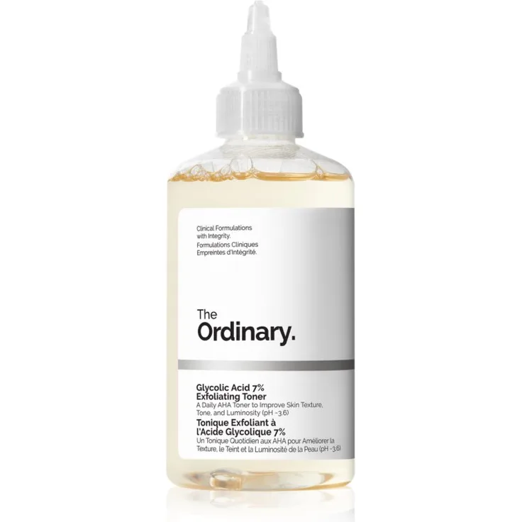 The Ordinary Glycolic Acid 7% Exfoliating Toner, 240 ml, veganes Peeling-Reinigungstonikum für strahlende Haut