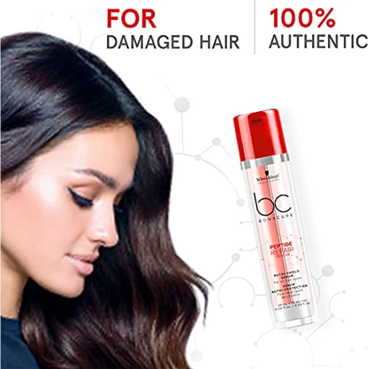 Schwarzkopf Professional BC Pept. Rep. Res. Nutri-Shield Serum 2x28ml, reparierendes Serum für strapaziertes Haar – Bild 5