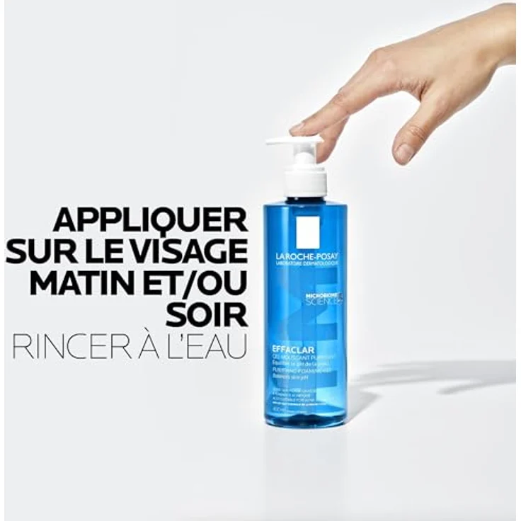 La Roche-Posay Gel Effaclar Gel Moussant Purifiante 400 ml, Reinigungsmousse für unreine und fettige Haut – Bild 8