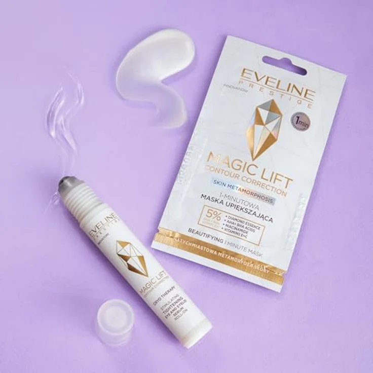 Eveline Cosmetics Magic Lift Augen- & Lidserum mit Diamant-Essenz und Koffein, Sofortige Hautstraffung & Feuchtigkeit, Roll-On 30ml – Bild 4