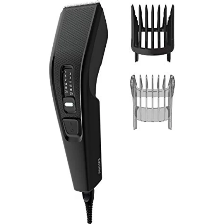 Philips Haarschneider HC3510/15, Series 3000, 13 Längeneinstellungen, DualCut-Technologie, selbstschärfende Klingen, schwarz – Bild 4