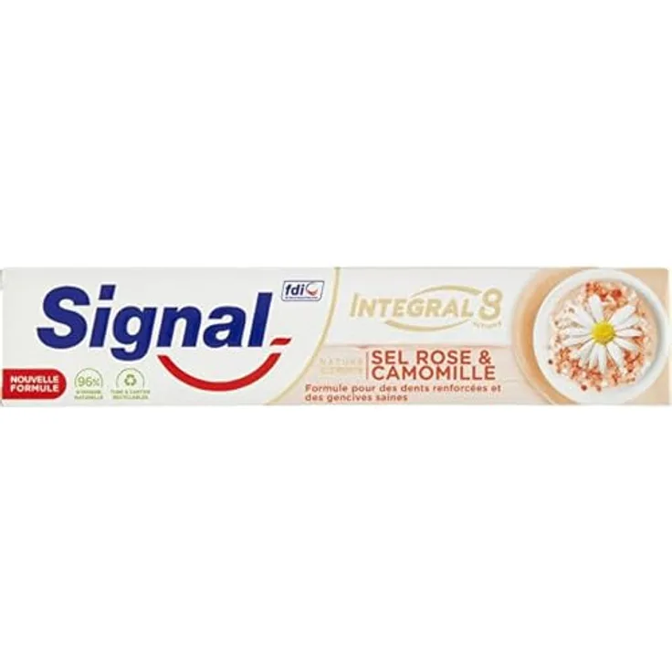 Signal Toothpaste Natura l Elements Integral 8 Heømánek & Salt 75 ml, Mundpflegeprodukt für Unisex Erwachsene