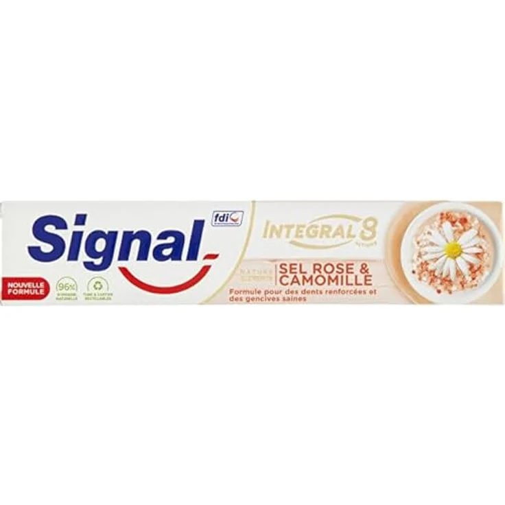 Signal Toothpaste Natura l Elements Integral 8 Heømánek & Salt 75 ml, Mundpflegeprodukt für Unisex Erwachsene