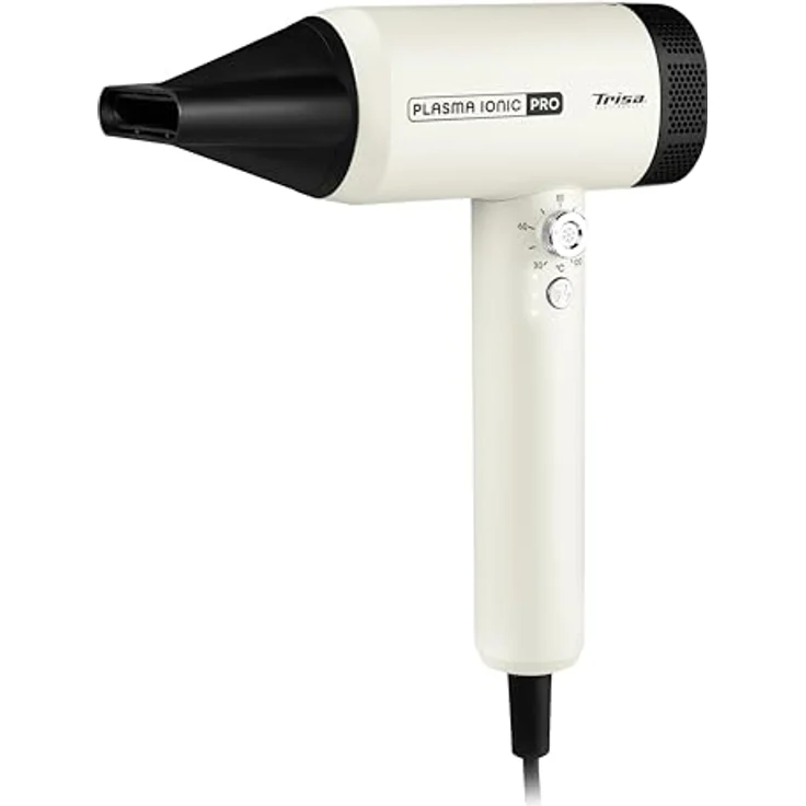 Trisa Plasma Ionic Pro, Ionen Haartrockner mit 1800W BLDC Motor, 3 Geschwindigkeiten, 3m Kabel, incl. Ondulierdüse & Diffusor, fortschrittliche Ionentechnologie – Bild 2