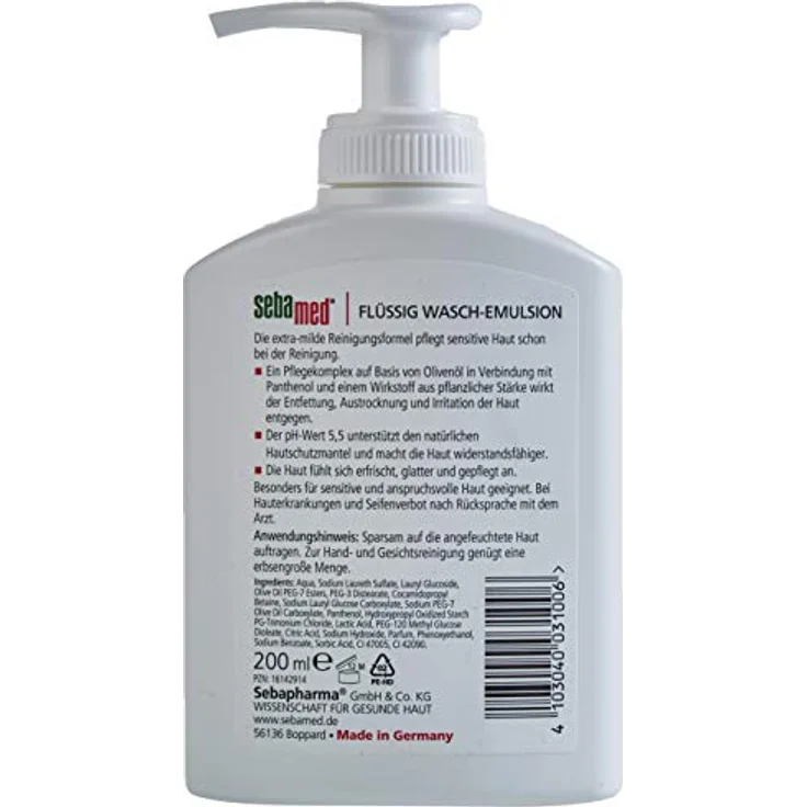 SEBAMED flüssig Waschemulsion m.Olive m.Spender 200 ml – Bild 2