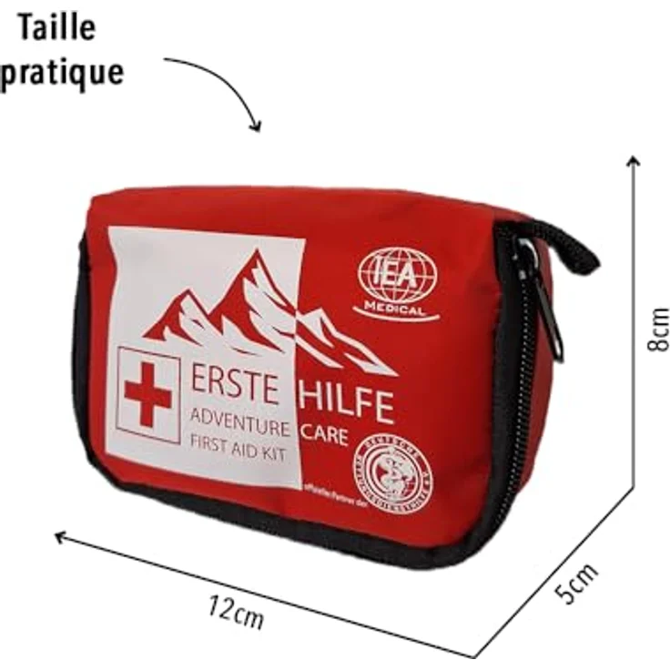 IEA Medical Erste-Hilfe-Set Outdoor, Kompaktes Komplettset mit 26 Teilen für Notfälle beim Wandern, Camping und Reisen – Bild 4