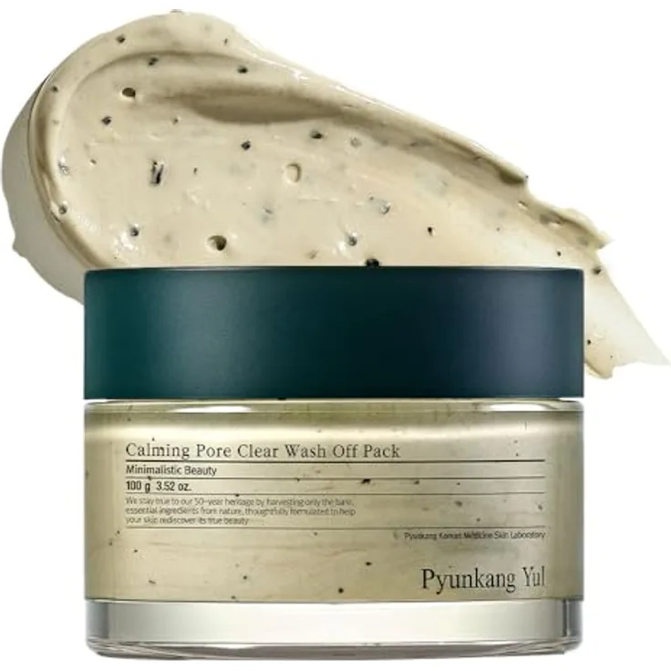 Pyunkang Yul Calming Pore Clear Wash Off Pack, 100g Gesichtsmasken mit Beruhigungsstoffen für empfindliche Haut, sanfte Porenpflege ohne Reizung