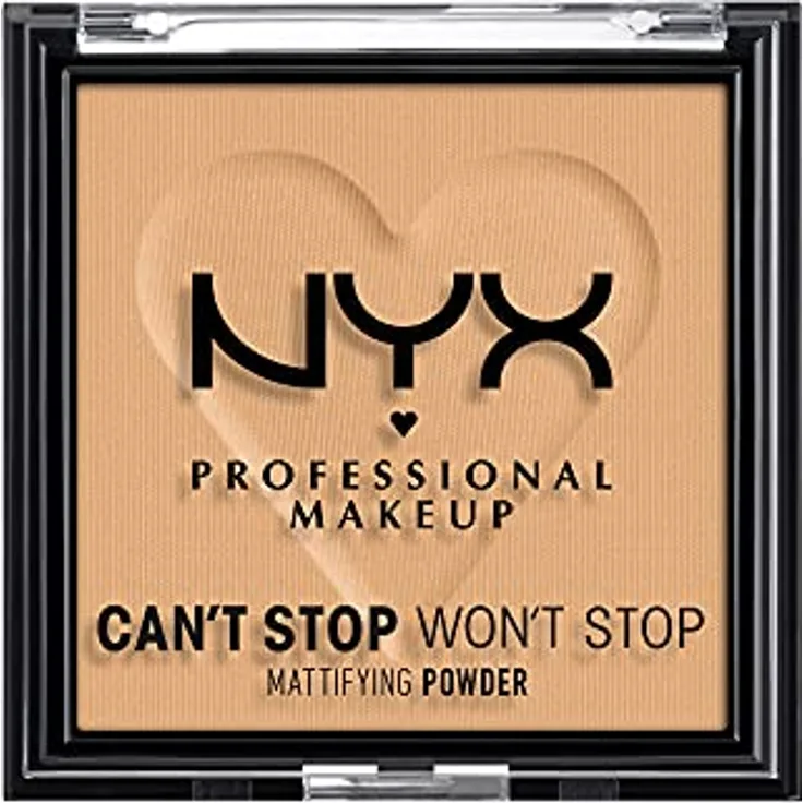 NYX Professional Makeup Can't Stop Won't Stop Mattifying Powder, 6 g, atmungsaktiver Puder für matten Teint, Golden 05