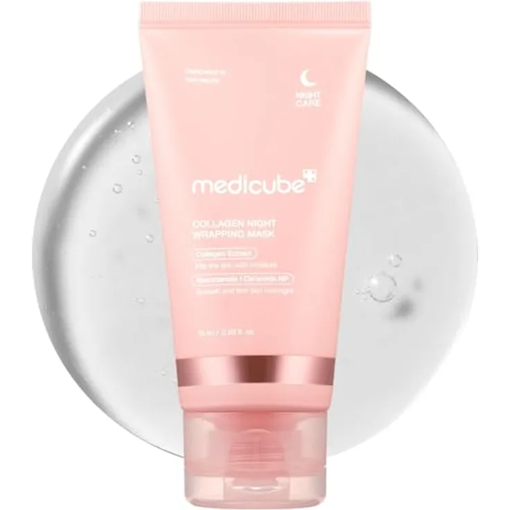 Medicube Collagen Overnight Gesichtsmaske, Peel-Off Formel für intensive Hydratation, 75 ml
