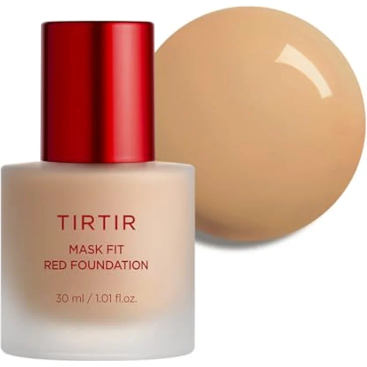 TIRTIR Mask Fit Red Foundation, flüssiges Make-up mit feuchtigkeitsspendender Wirkung, Farbton 30N Rich Honey, 30 ml – Bild 1