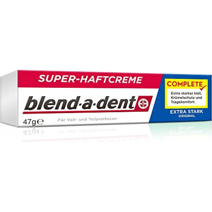 Blend-a-dent Super-Haftcreme extra stark 40 ml, für Voll- und Teilprothesen – Bild 2