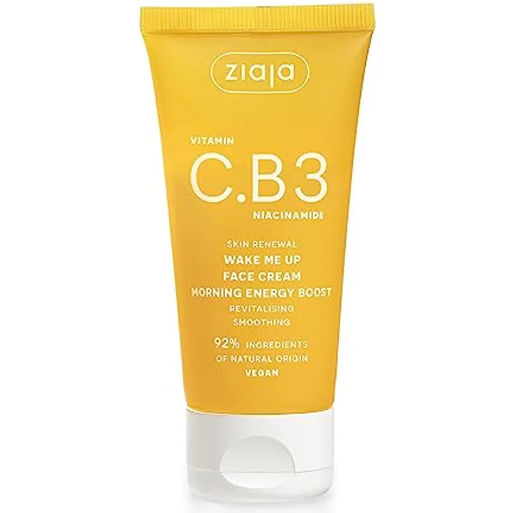Ziaja VITAMIN C.B3 NIACINAMIDA Wake Me Up Revitalisierende Tagespflege, 50 ml - Leichte Gesichtscreme mit seidigem Finish, Morgenergieboost - 50 ml