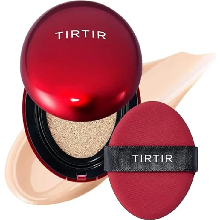 TIRTIR Mask Fit Foundation Kissen rot, Halbmatt, baubare Deckung, langlebig, 15C Fairporzellan (18g) – Bild 1