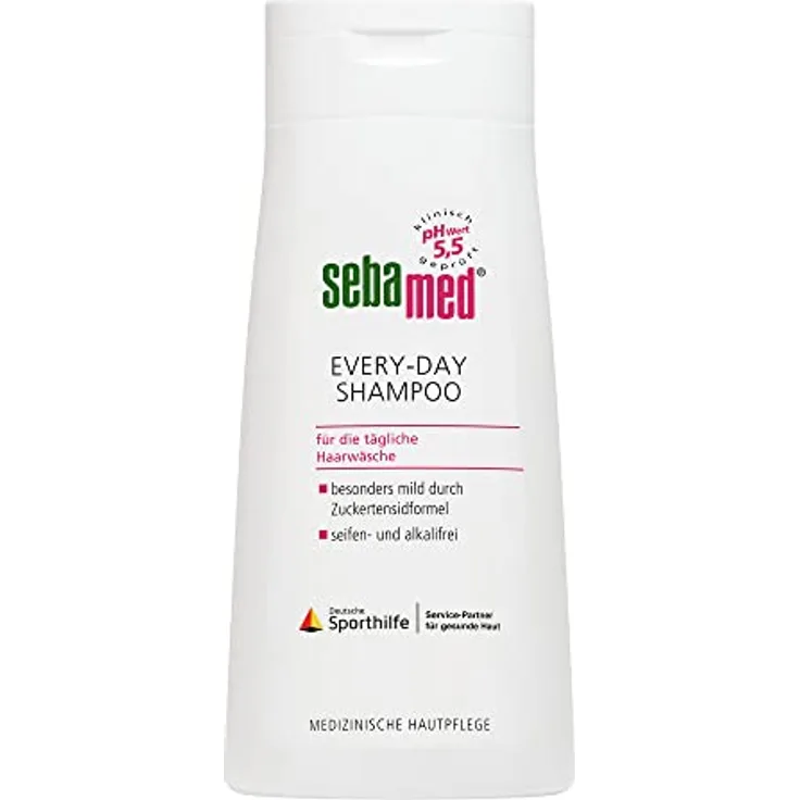SEBAMED Every-Day Shampoo 400ml, Shampoo für Damen und Herren, für die tägliche Haarwäsche, besonders mild durch Zuckertensidformel, mehr Fülle und Glanz, ohne Mikroplastik, MADE in Germany