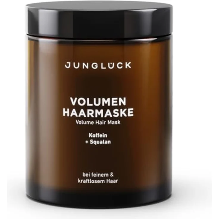 junglück JUNGLÜCK Volumen Haarmaske - Vegan | Silikonfrei & Mikroplastikfrei | BIO Aloe Vera, BIO Birkenwasser, BIO Apfelessig & Squalan | Intensive Haarkur für feines, kraftloses Haar – Bild 1
