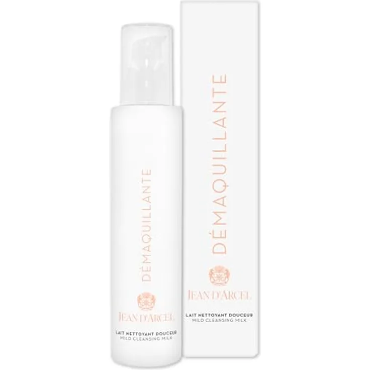 JEAN D'ARCEL DÉMAQUILLANTE lait nettoyant douceur – Sanfte Reinigungsmilch für sensitive Haut & gegen Rötungen – Mit Kamelien-Öl – Mild Cleansing Milk – 200 ml