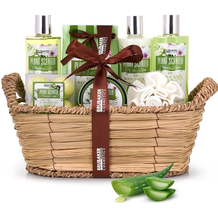 11 tlg. Aloe Vera Beautyset Geschenkset im Flechtkorb – Bild 2
