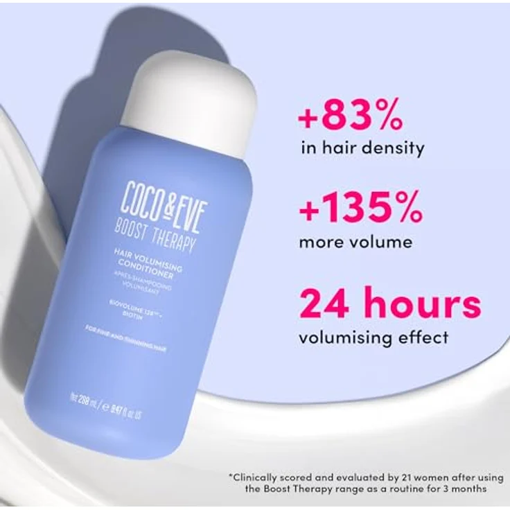 COCO & EVE Boost Therapy Hair Volumizing Conditioner, 280 ml, Volumenspendend mit BioVolume 128™ und erfrischendem Pfefferminzduft – Bild 3