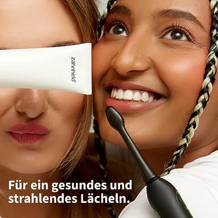 Zahnheld Zahnpasta Day & Night Zahncreme Set, 6-facher Wirkstoffkomplex mit Hyaluron, Fluorid und Minzgeschmack, 2 x 75ml Tube – Bild 5