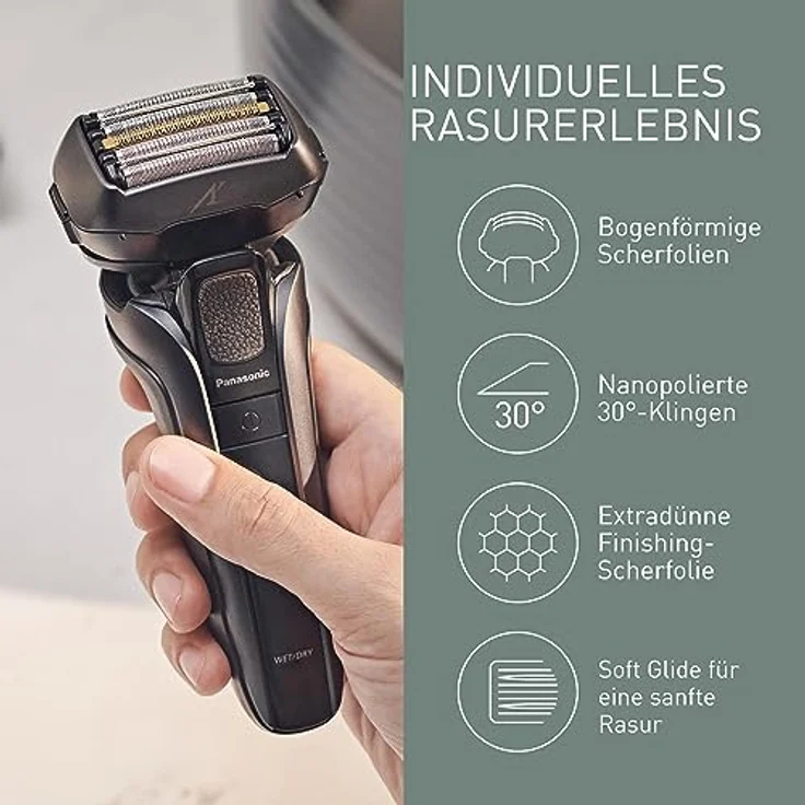 Panasonic WES 9040 Y1361 Combo Pack, Ersatz-Set mit Scherfolie und Klinge aus rostfreiem Edelstahl für ES-LV9U und ES-LV6U – Bild 3