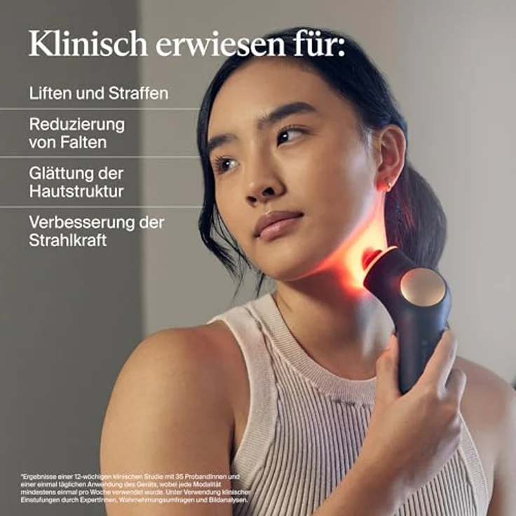 THERABODY TheraFace PRO, All-in-One Gesichts-Massagegerät mit Mikrostrom, LED-Lichttherapie und perkussiver Reinigung, schwarz – Bild 2