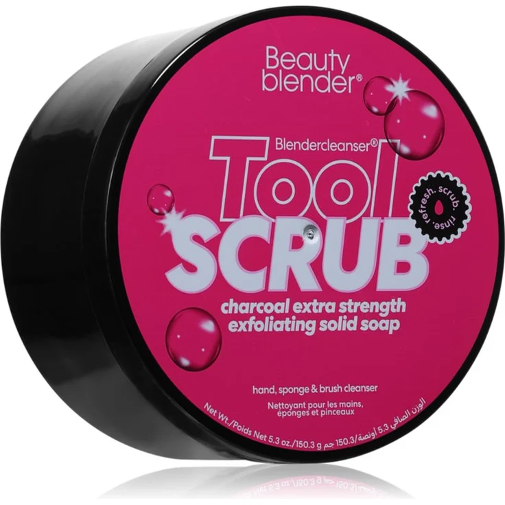 beautyblender® Tool Scrub Charcoal, fester Reiniger für Make-up Schwämme und Pinsel, 150 g, desinfizierend und lebensdauerverlängernd