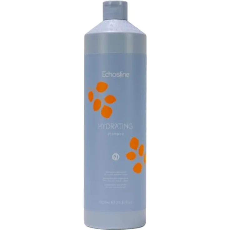 ECHOSLINE Feuchtigkeitsspendendes Shampoo für trockenes und rissiges Haar, 1000 ml - geschmeidige Formel für leichtes Kämmen