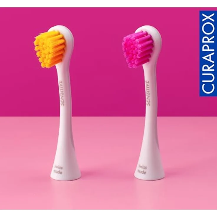 Curaprox Hydrosonic Sensitive Ersatzkopf, 2 St., weiche Borsten für sanfte Zahnreinigung – Bild 8