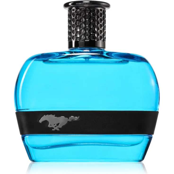 Mustang Blue EDT, Herrenduft 100 ml, aromatische Kräuter- und Fruchtnoten mit Moschus