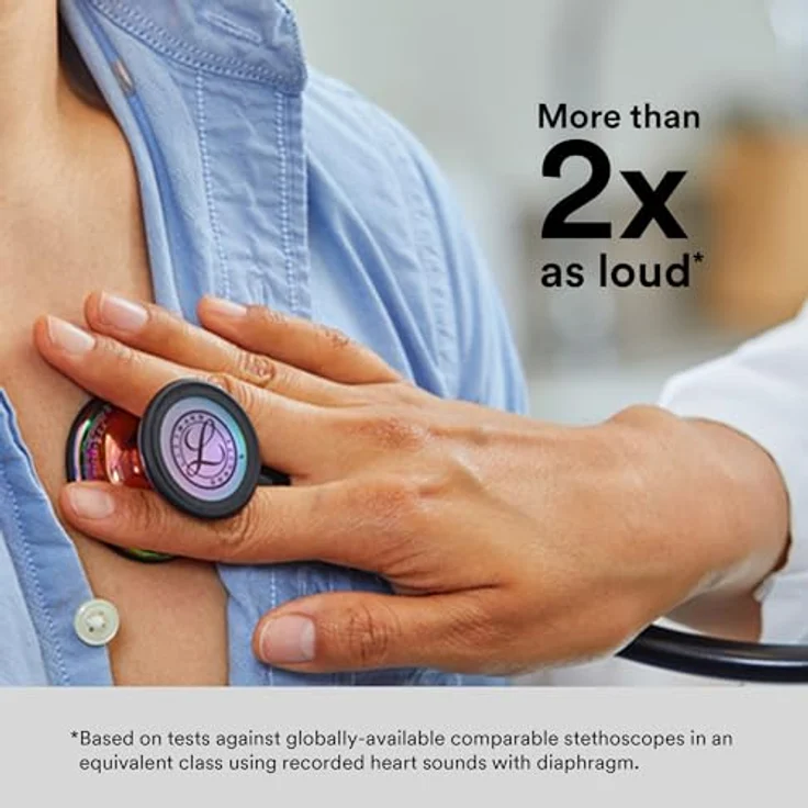 Littmann Cardiology IV Diagnostic Stethoskop Black Edition roter Schlauchanschluss 1 Stück - Preisvergleich – Bild 4