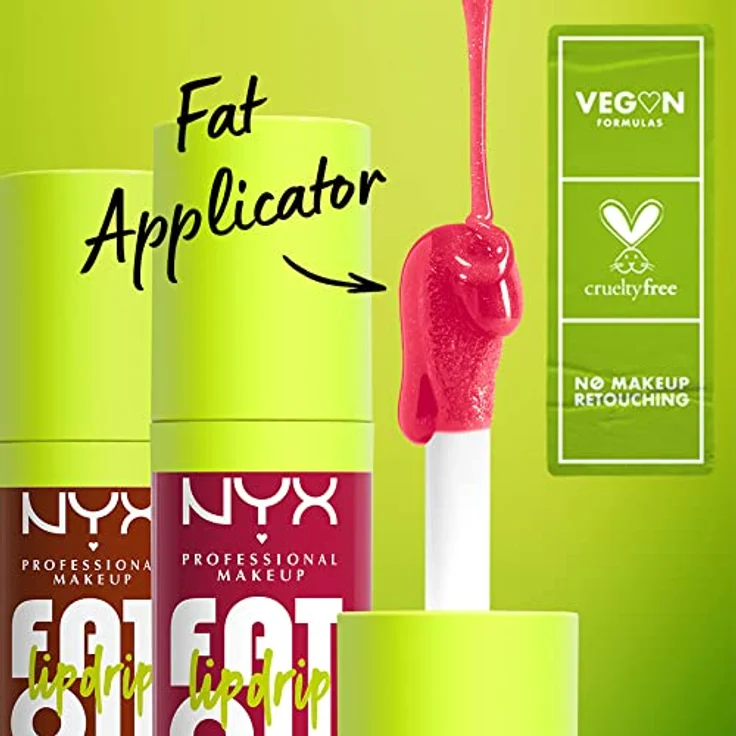 NYX Professional Makeup Fat Oil Lip Drip Lippenöl, hochglänzender Lipgloss in Farbton 02 Missed Call, 4,8 ml – Bild 4