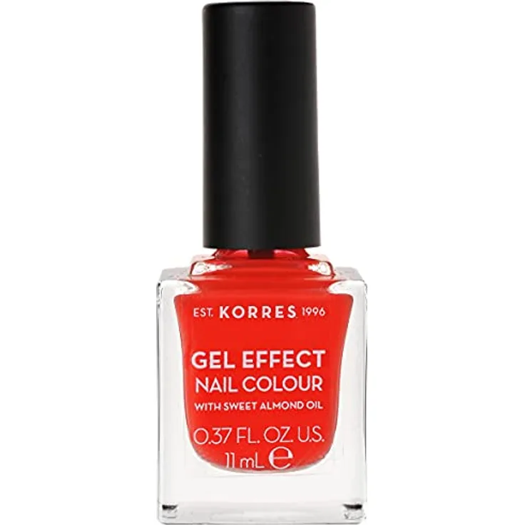 KORRES Sweet Almond Nail Colour - 45 coral, veganer Nagellack mit Gel-Effekt, 11 ml