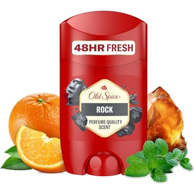 Old Spice Rock Deo Stick für Männer, 50ml, 48H Frische, langanhaltender Duft in Parfümqualität, 0 Prozent Aluminiumsalze – Bild 1